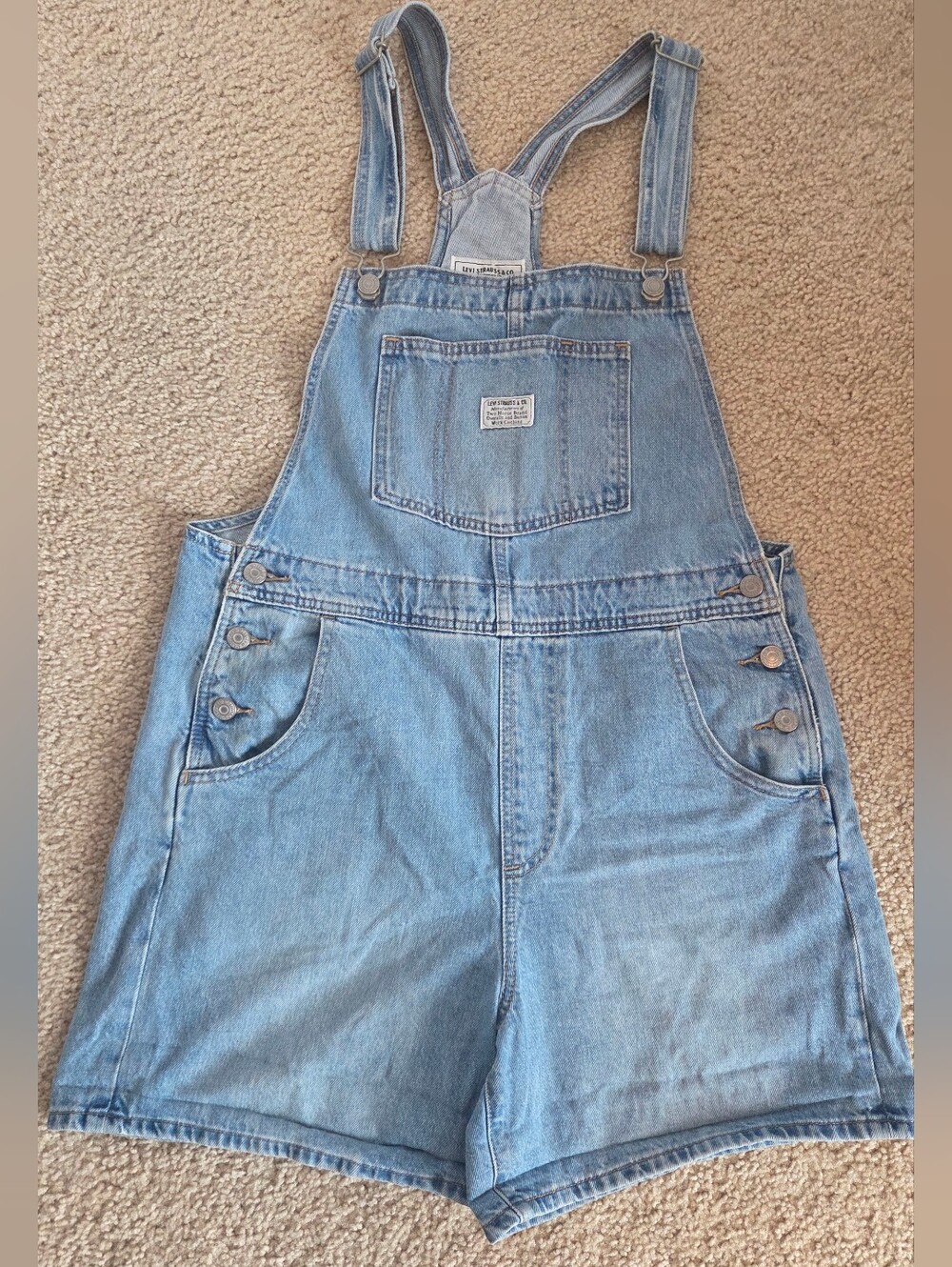 Levi’s Vintage Shortalls Light Wash Denim Overalls